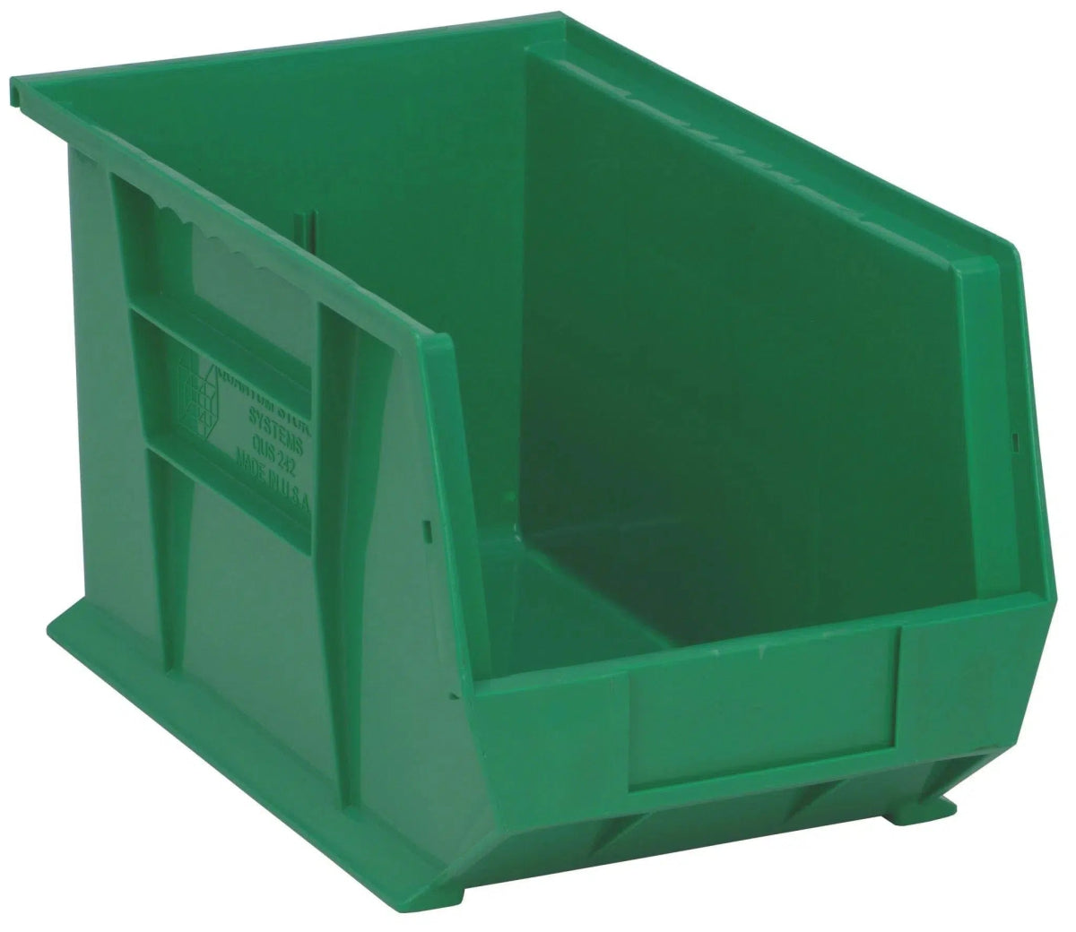 QUS242 | Carton of 12 - Industrial Storage Bins > Stackable Plastic Bins > Ultra Stack and Hang Bins - Industrial 4 Less