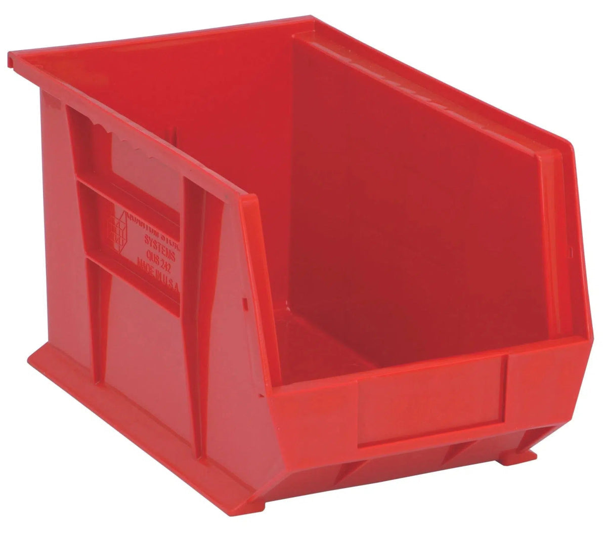 QUS242 | Carton of 12 - Industrial Storage Bins > Stackable Plastic Bins > Ultra Stack and Hang Bins - Industrial 4 Less