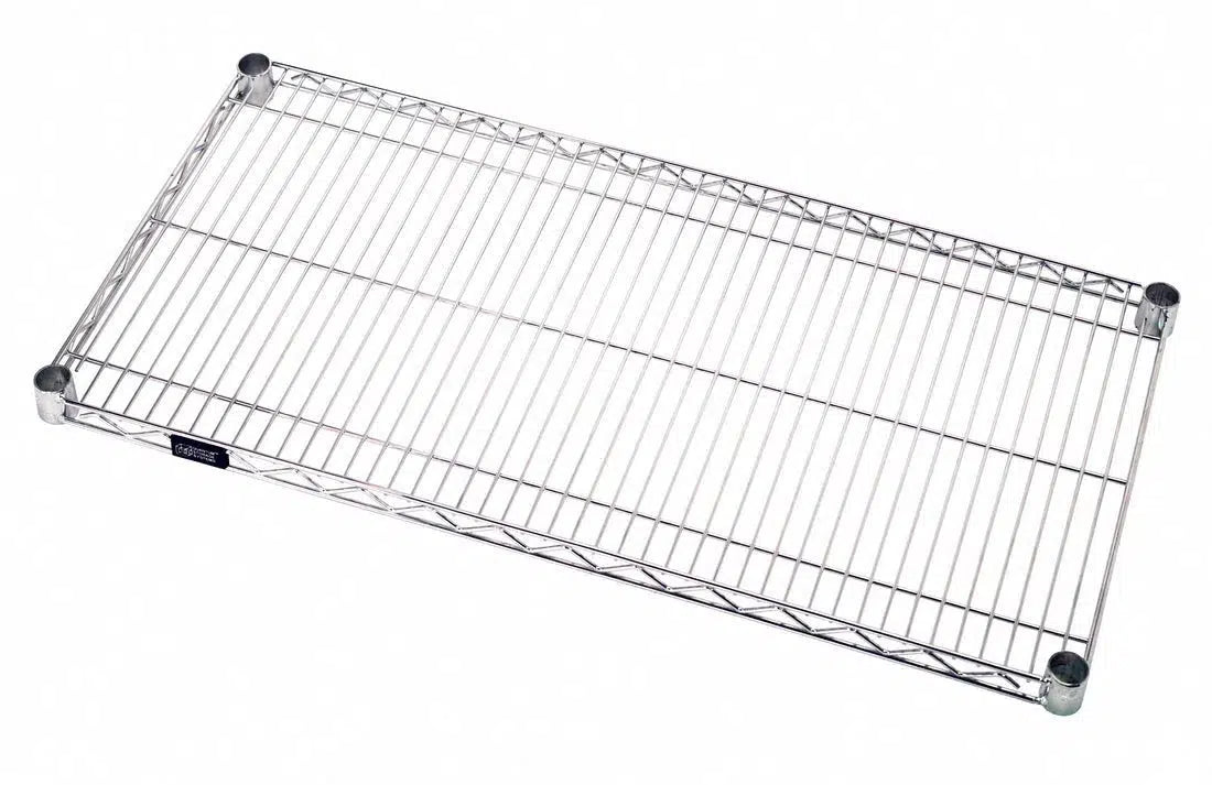 S1224C | 12 x 24 Chrome Wire Shelf - Industrial 4 Less