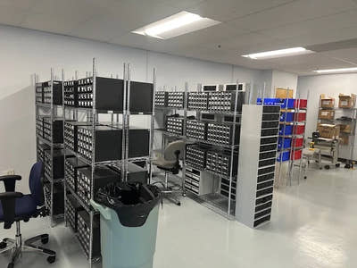 Wire Shelving for Clean Room
