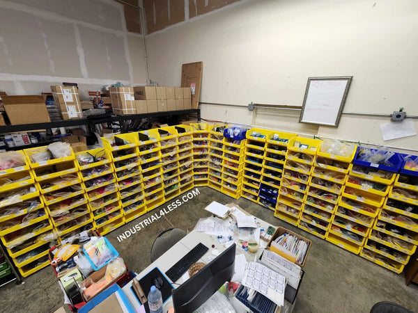 Stackable Plastic Parts Bins for Warehouse Use