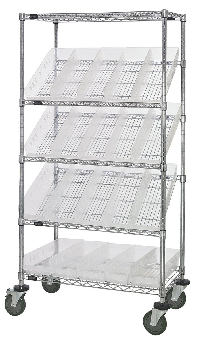 Wire Shelving Suture Cart | WRCSL5 - 63 - 1836 - 104CL - Industrial 4 Less