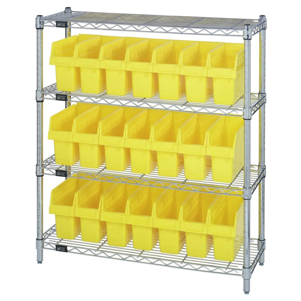 WR4 - 39 - 1236 - 801 | 12" x 36" x 39" Shelving Unit with 21 Bins - Wire Shelving with Bins > 12" - 14" Deep Wire Shelving Units with Bins > Open Front Plastic Bins - Industrial 4 Less