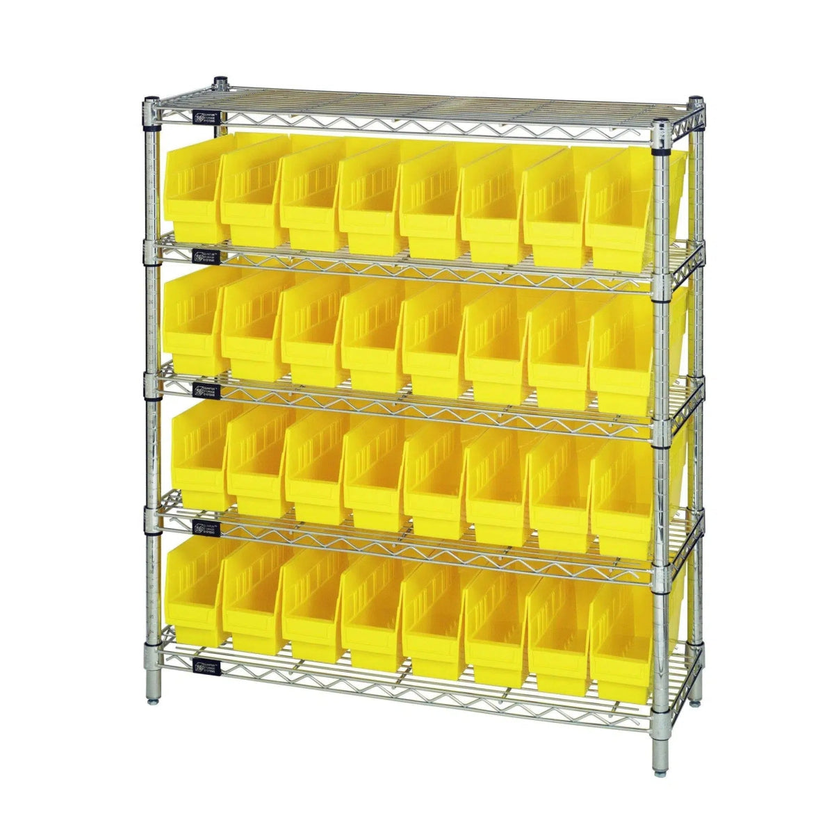 WR5 - 39 - 1236 - 201 | 12" x 36" x 39" Shelving Unit with 32 Bins - Wire Shelving with Bins > 12" - 14" Deep Wire Shelving Units with Bins > Open Front Plastic Bins - Industrial 4 Less