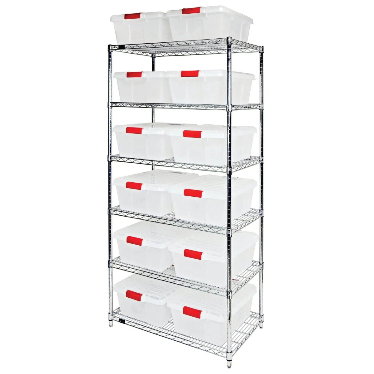 WR6 - 191507 | 21" x 36" x 74" Shelving Unit with 12 Bins - Industrial 4 Less