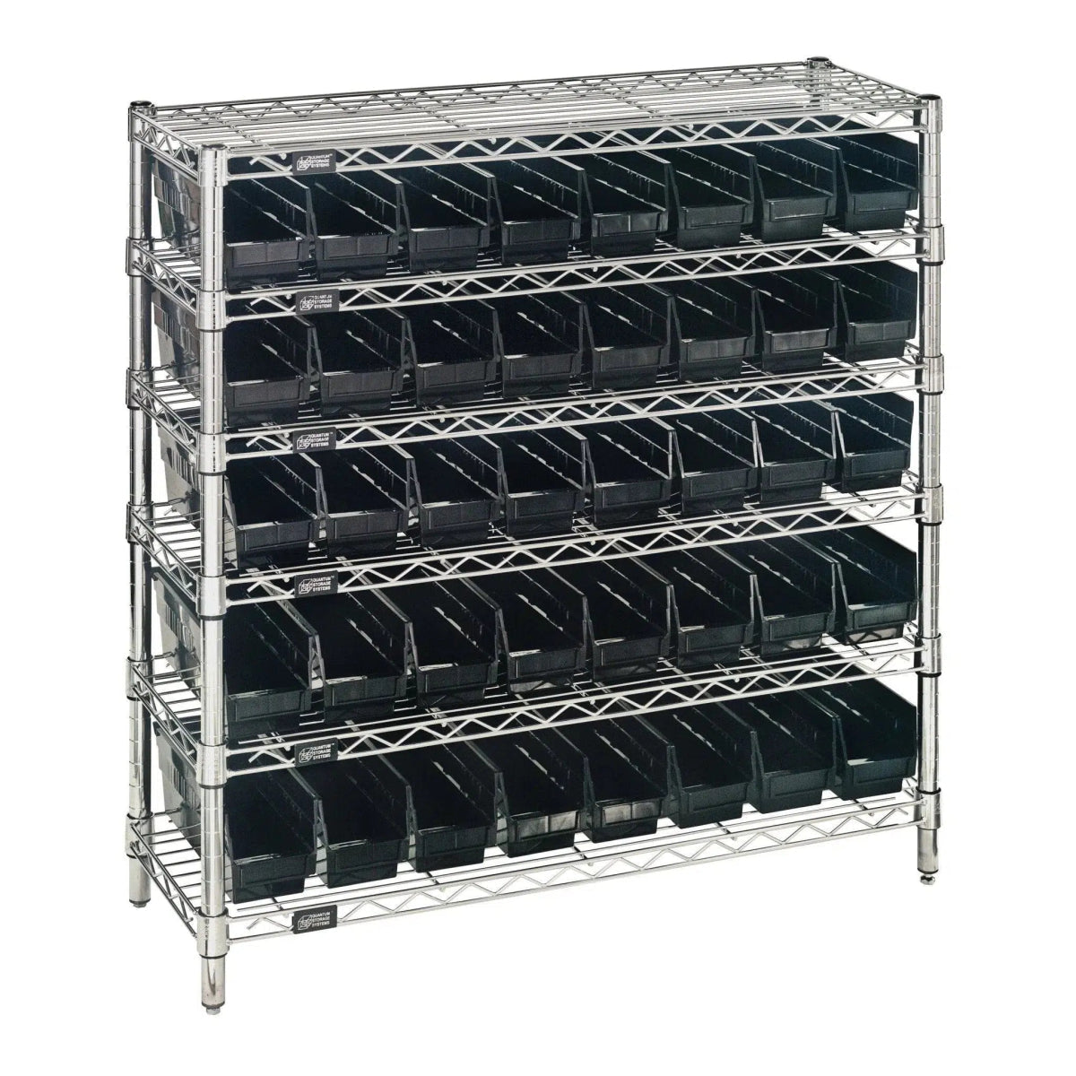 WR6 - 36 - 1236 - 101 | 12" x 36" x 36" Shelving Unit with 40 Bins - Wire Shelving with Bins > 12" - 14" Deep Wire Shelving Units with Bins > Open Front Plastic Bins - Industrial 4 Less