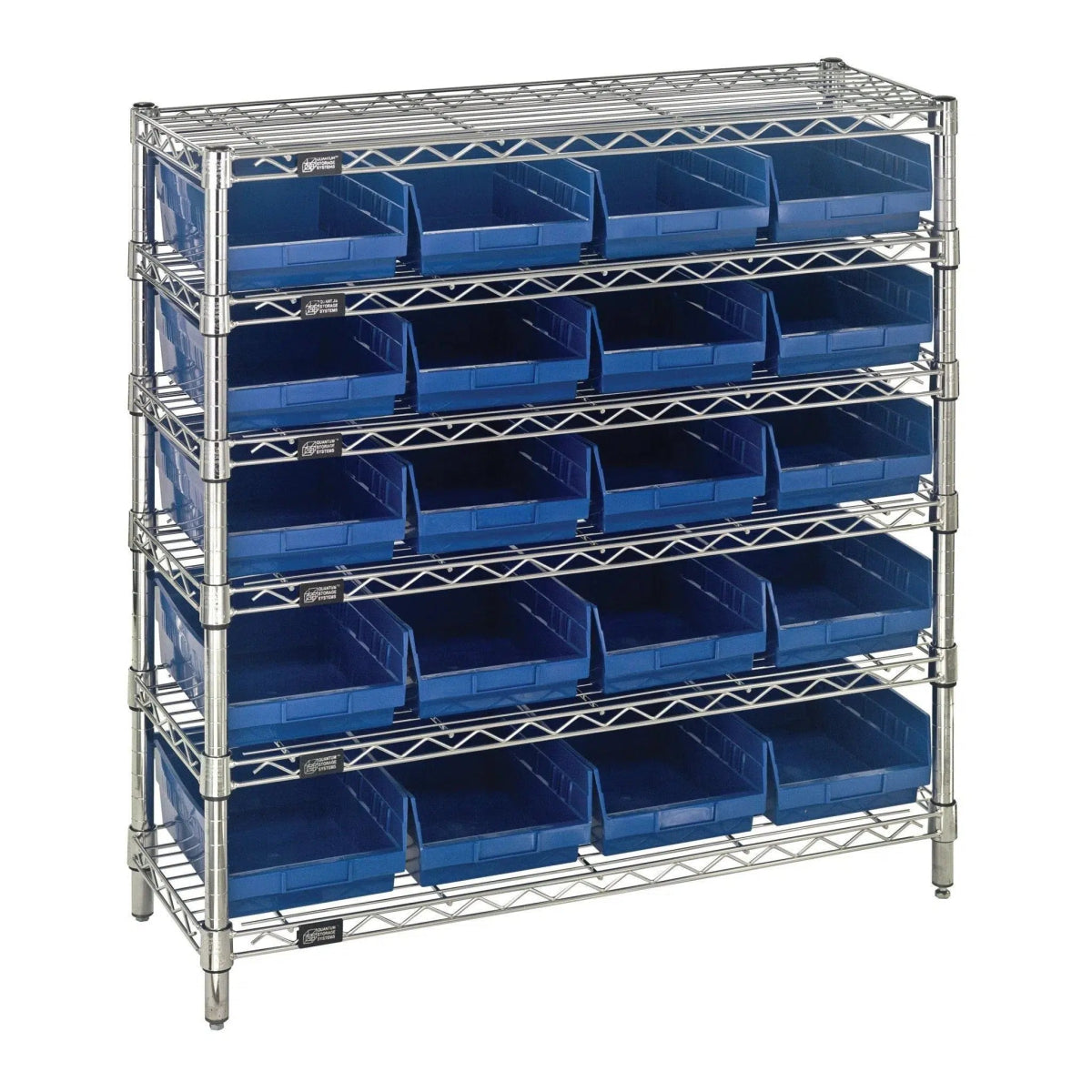 WR6 - 36 - 1236 - 107 | 12" x 36" x 36" Shelving Unit with 20 Bins - Wire Shelving with Bins > 12" - 14" Deep Wire Shelving Units with Bins > Open Front Plastic Bins - Industrial 4 Less