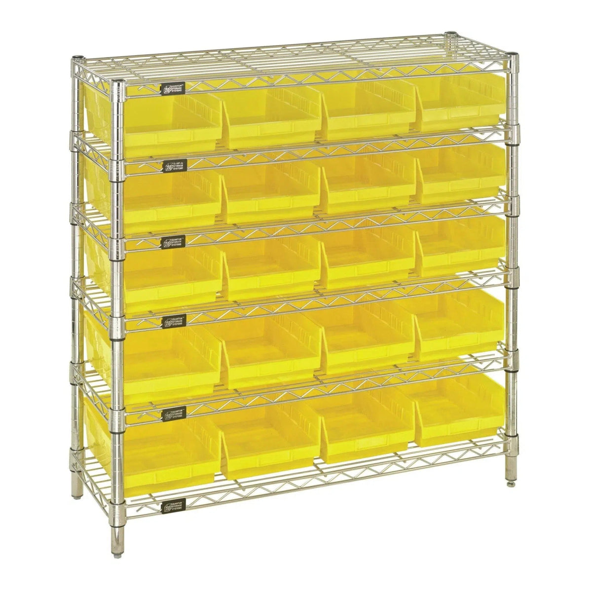 WR6 - 36 - 1236 - 107 | 12" x 36" x 36" Shelving Unit with 20 Bins - Wire Shelving with Bins > 12" - 14" Deep Wire Shelving Units with Bins > Open Front Plastic Bins - Industrial 4 Less