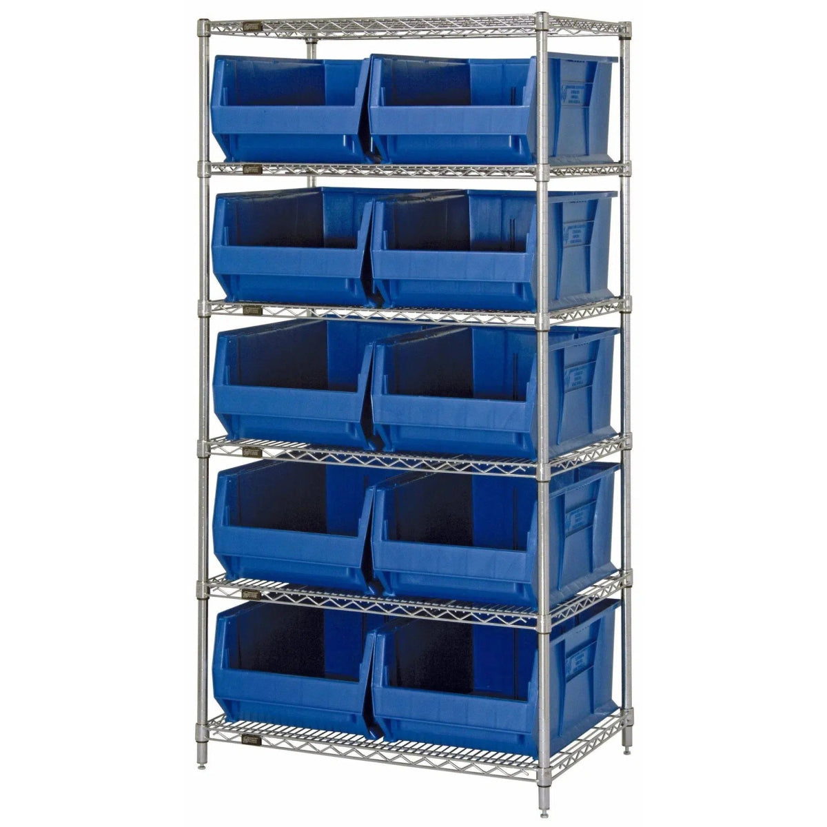 WR6 - 974 | 30" x 36" x 74" Shelving Unit with 10 Bins - Industrial 4 Less