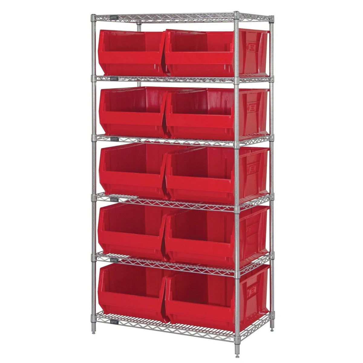 WR6 - 974 | 30" x 36" x 74" Shelving Unit with 10 Bins - Industrial 4 Less