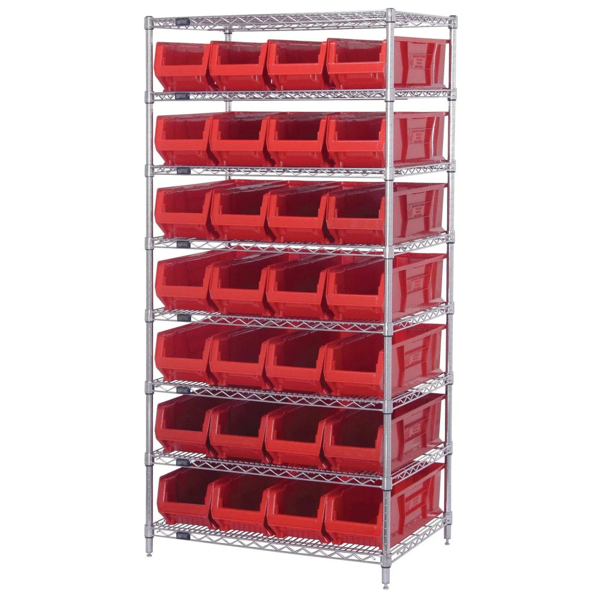 WR8 - 970 | 30" x 36" x 74" Shelving Unit with 28 Bins - Industrial 4 Less