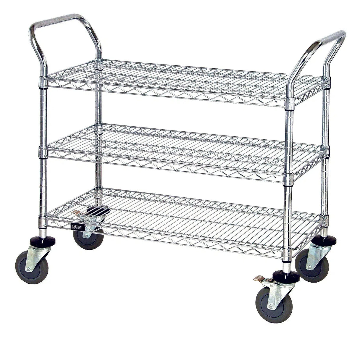 WRC - 1836 - 3 | 18" x 36" 3 - Shelf Utility Cart - Utility Cart > Wire Utility Cart - Industrial 4 Less