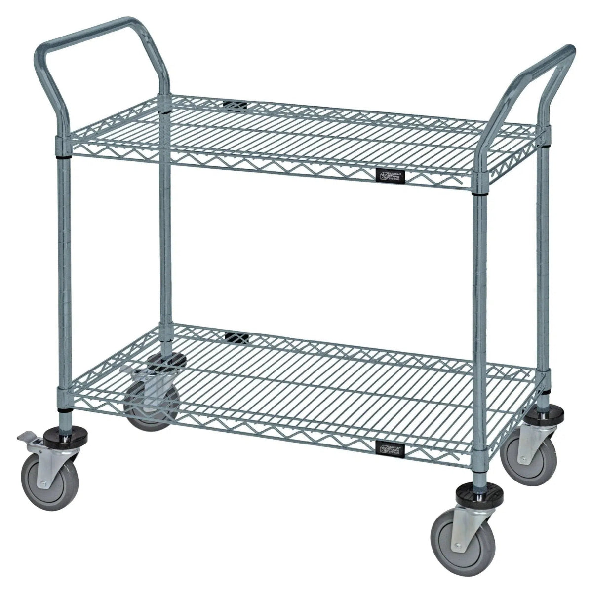 WRC - 1836GY - 2 | 18" x 36" 2 - Shelf Utility Cart - Gray - Utility Cart > Wire Utility Cart - Industrial 4 Less