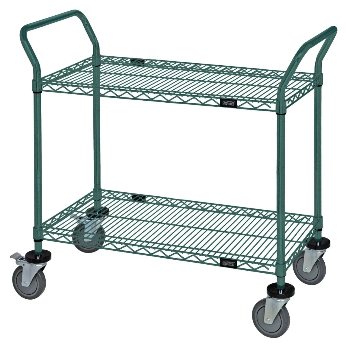 WRC - 1836P - 2 | 18" x 36" 2 - Shelf Utility Cart - Green - Utility Cart > Wire Utility Cart - Industrial 4 Less