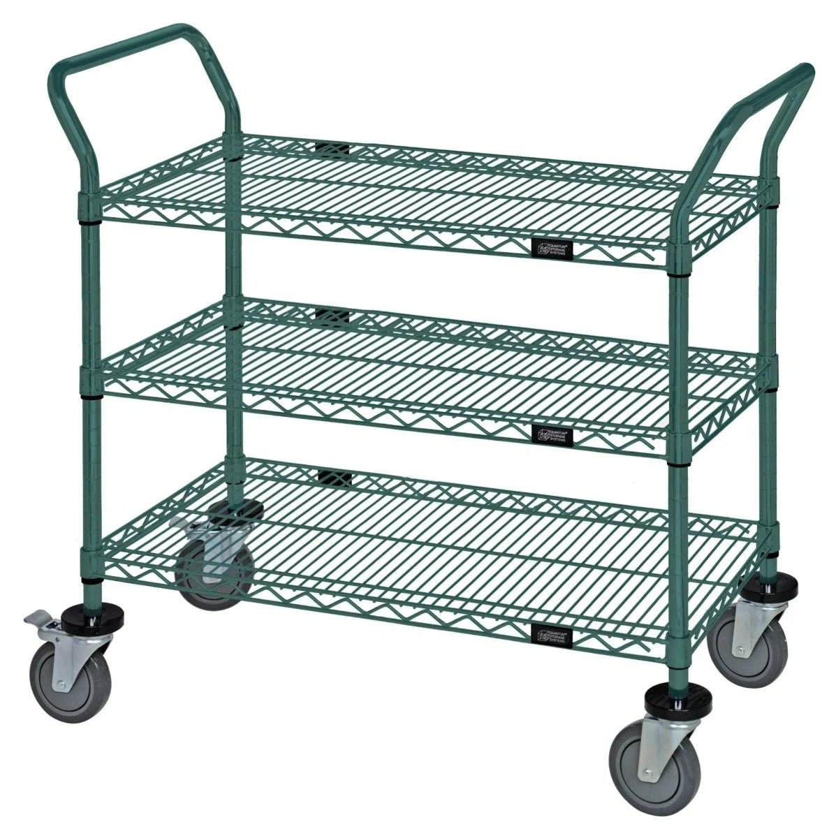 WRC - 2442P - 3 | 24" x 42" 3 - Shelf Utility Cart - Green - Industrial 4 Less