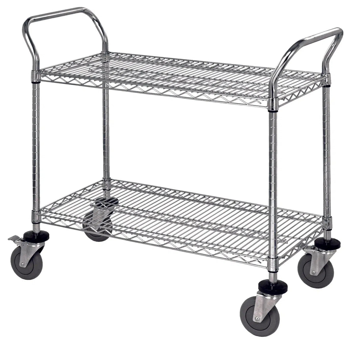 WRSC - 1836 - 2 | 18" x 36" 2 - Shelf Utility Cart - Stainless - Utility Cart > Wire Utility Cart - Industrial 4 Less