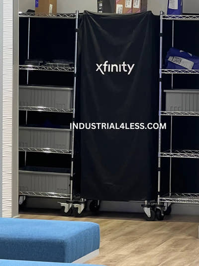 Mobile Wire Shelving with Containers