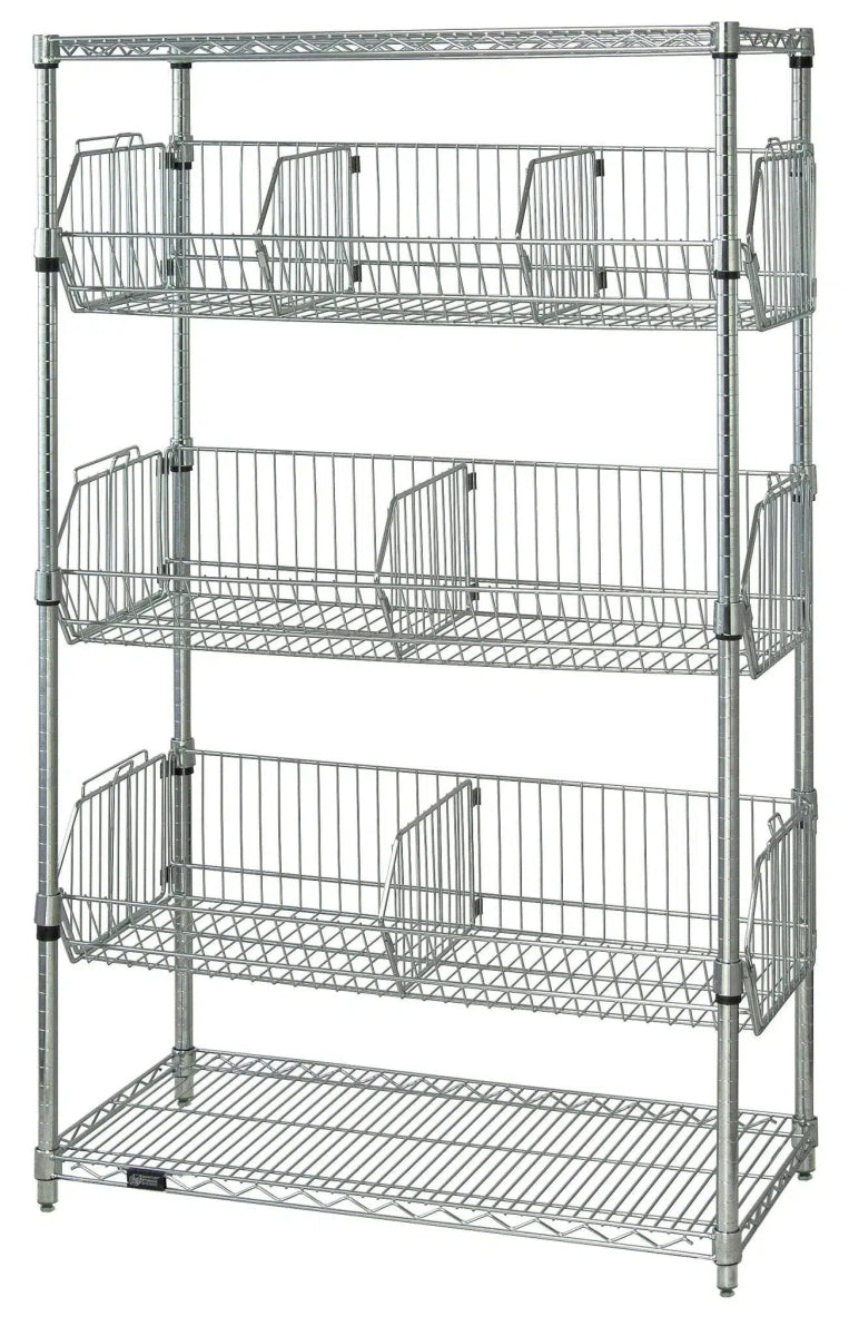1836BC6C | Wire Basket Shelving - Industrial 4 Less - 1836BC6C
