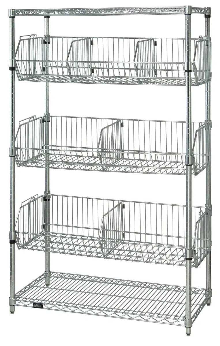 2436BC6C | Wire Basket Shelving - Industrial 4 Less - 2436BC6C