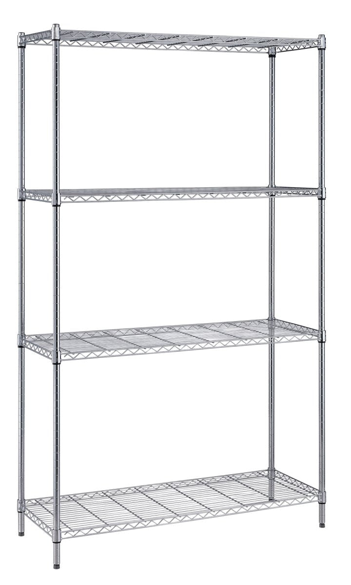 4-Tier Adjustable Chrome Wire Shelving - Industrial 4 Less - RWR72-1830LD