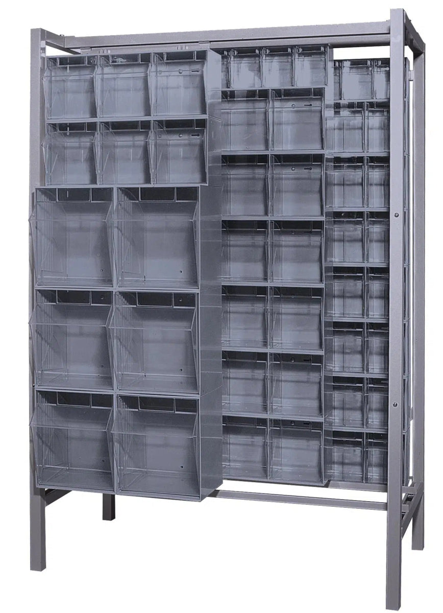 Quantum Tip Out Storage Bin QTB305 - 5 Compartments Gray