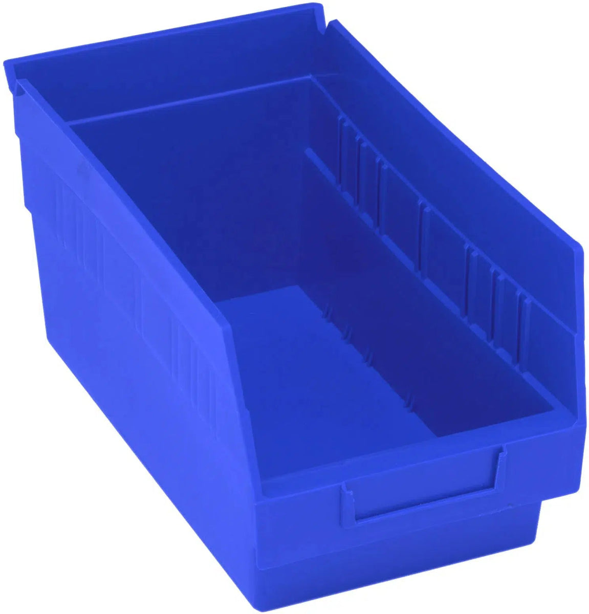 Global Industrial 7 Shelf Steel Shelving with (48) 4 H Plastic Shelf Bins,  Blue, 36x12x39